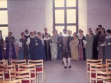 Forprøve på renaissancekoncert i riddersalen på Vasaborgen, Vadstena 1967